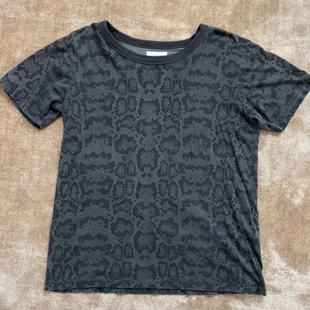 ANINE BING Lili Python Snake Serpent Tee T-Shirt - Picture 2 of 4
